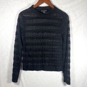 Bold Elements Cut to Curve Women’s Large Black‎ Lace Top Whimsigoth Fairy Grunge